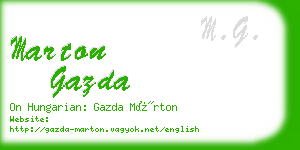 marton gazda business card